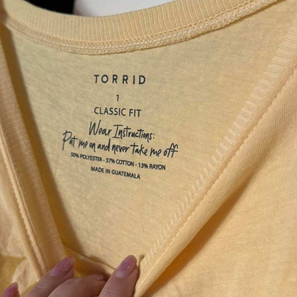 Torrid You Grow Girl Graphic Tank Top Yellow Plus Size 1X 14-16 - Picture 3 of 4